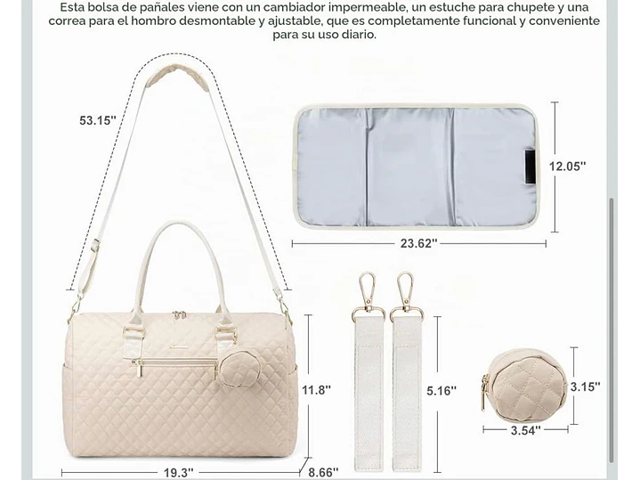 Bolso Pañalera Lucia  2