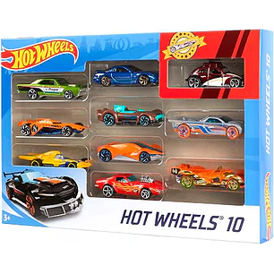 Hot Wheels Paquete de 10 (los estilos pueden variar)