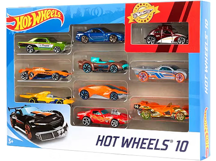 Hot Wheels Paquete de 10 (los estilos pueden variar) 1