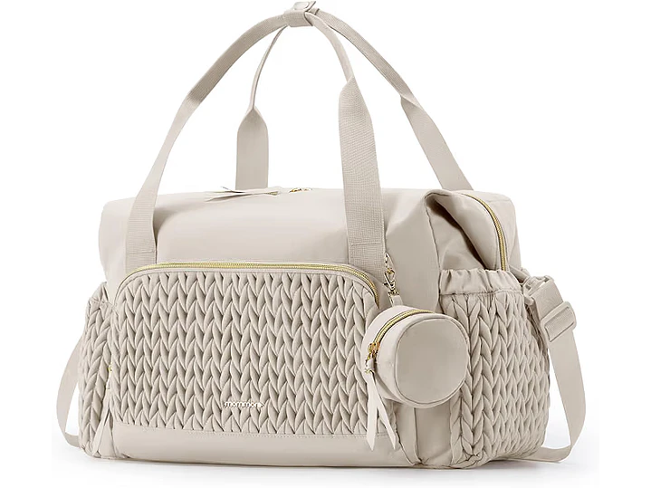 mommore - Bolso para pañales, bolsos de gran capacidad para viajes, bolso para hospital para parto, bolso para bebé con estuche para chupete 1