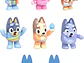 Bluey Fuzzies Deluxe - Paquete de 8 figuras, 6 minifiguras + 2 figuras - Miniatura 2