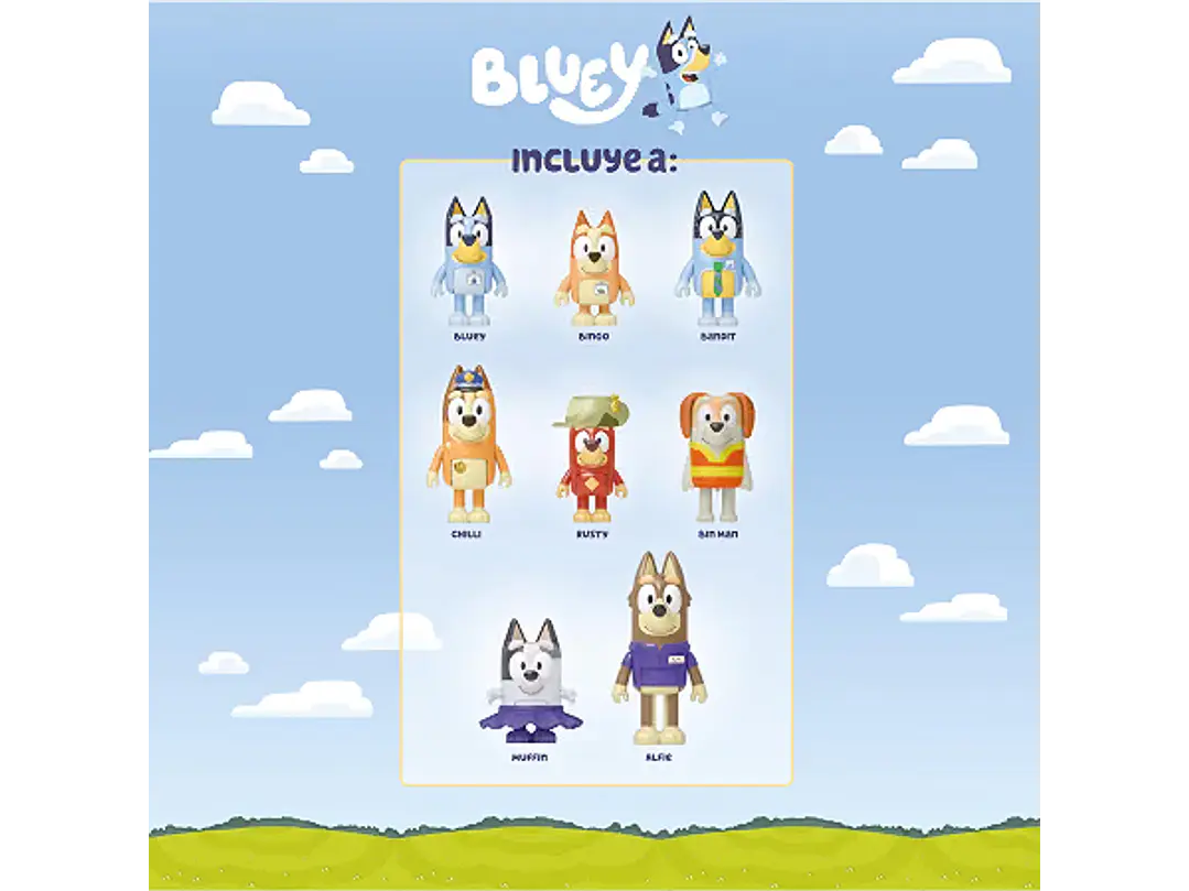 Bluey - Paquete de 8 figuras de aventura 3