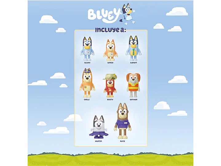 Bluey - Paquete de 8 figuras de aventura 3