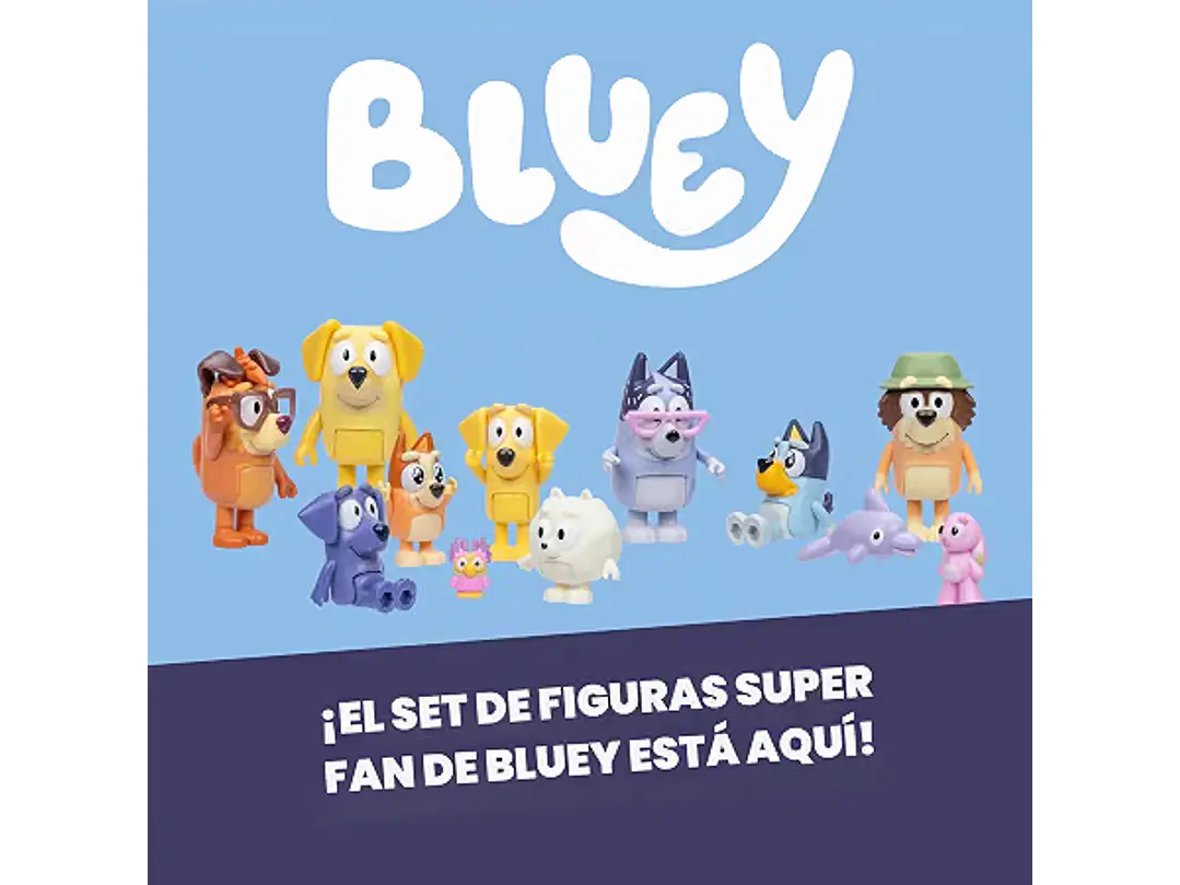 Bluey Super Fan - Juego de figuras de 12 personajes 4