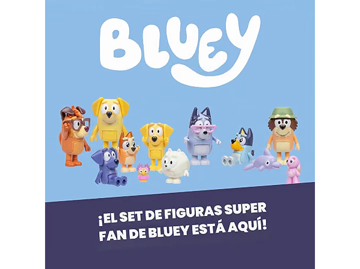 Bluey Super Fan - Juego de figuras de 12 personajes 4
