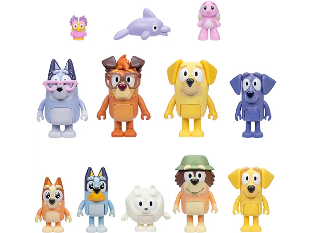 Bluey Super Fan - Juego de figuras de 12 personajes 1