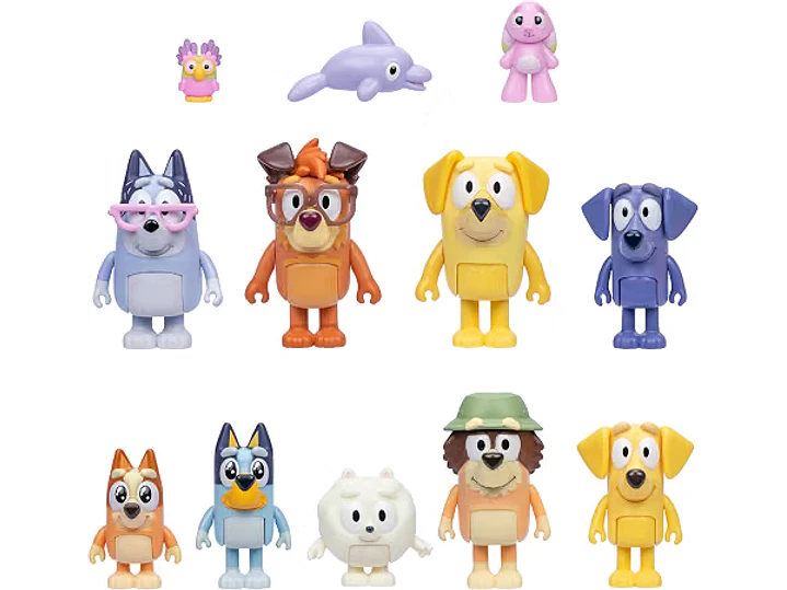 Bluey Super Fan - Juego de figuras de 12 personajes 1