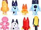 Bluеу Toys - Juego de 8 figuras súper fan para niños pequeños, juego de figuras de acción de lobos, figuras de - Miniatura 3