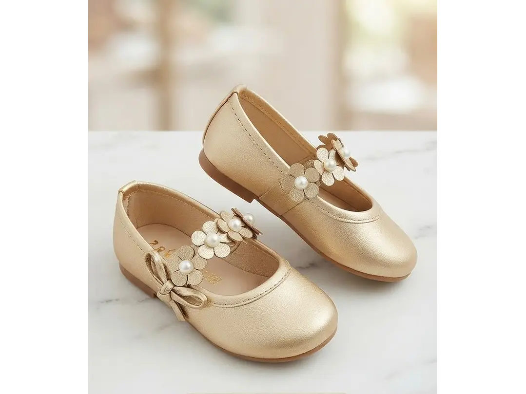 Baleta Oro Flores 1