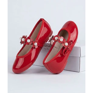 Baleta Rojo Flores