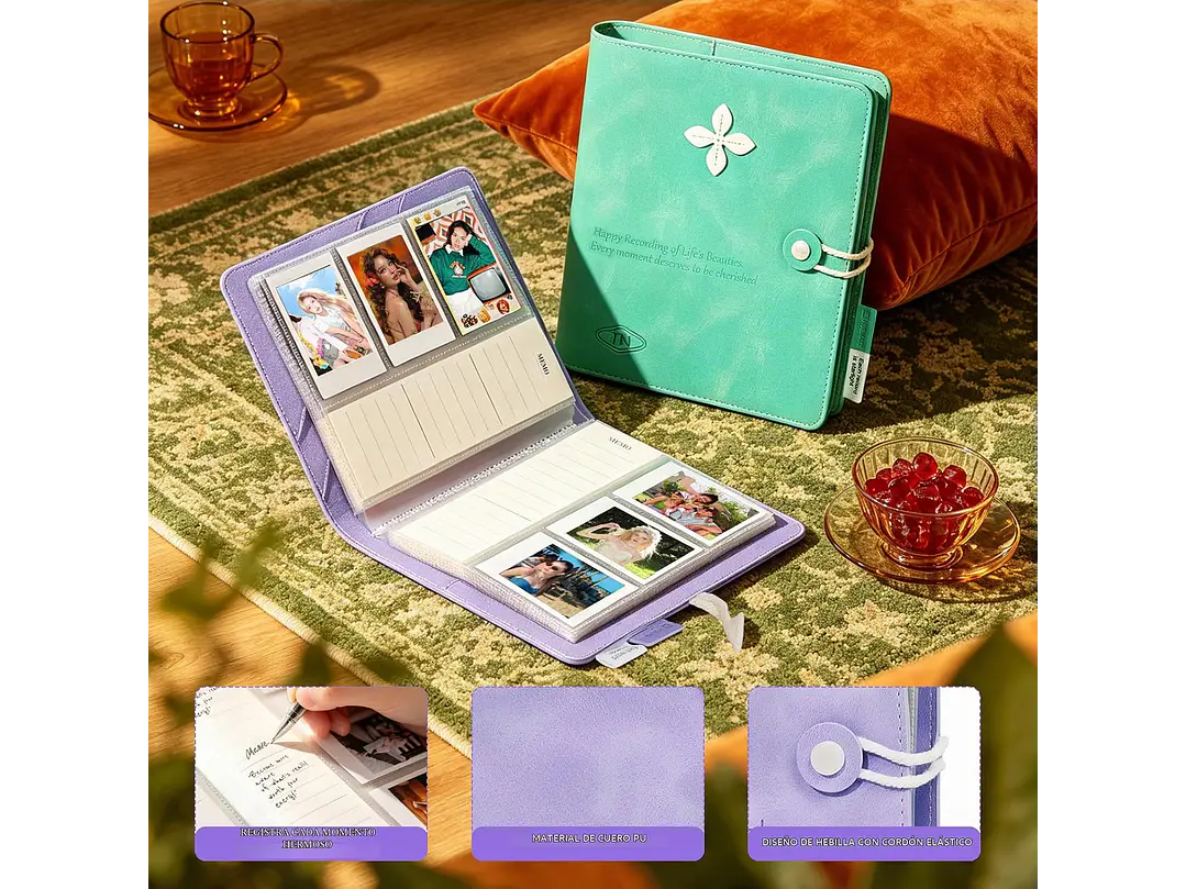 Mini álbum de 108 bolsillos compatible con película Fujifilm Instax Mini, adecuado para Instax Mini 7