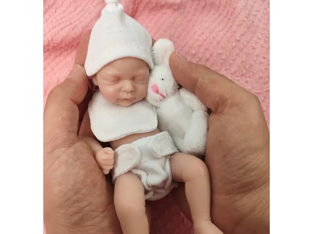 Muñeca de bebé Reborn de silicona de 16.5Cm suave al tacto 2