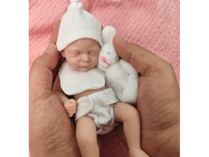 Muñeca de bebé Reborn de silicona de 16.5Cm suave al tacto 2