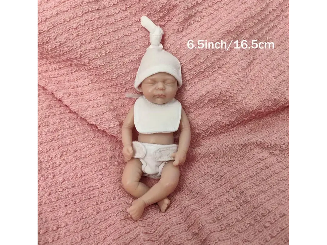 Muñeca de bebé Reborn de silicona de 16.5Cm suave al tacto 4