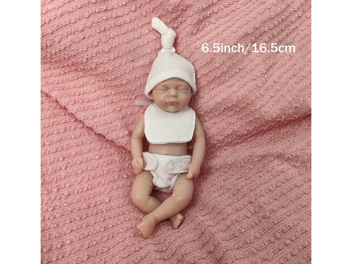 Muñeca de bebé Reborn de silicona de 16.5Cm suave al tacto 4