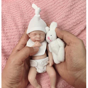 Muñeca de bebé Reborn de silicona de 16.5Cm suave al tacto