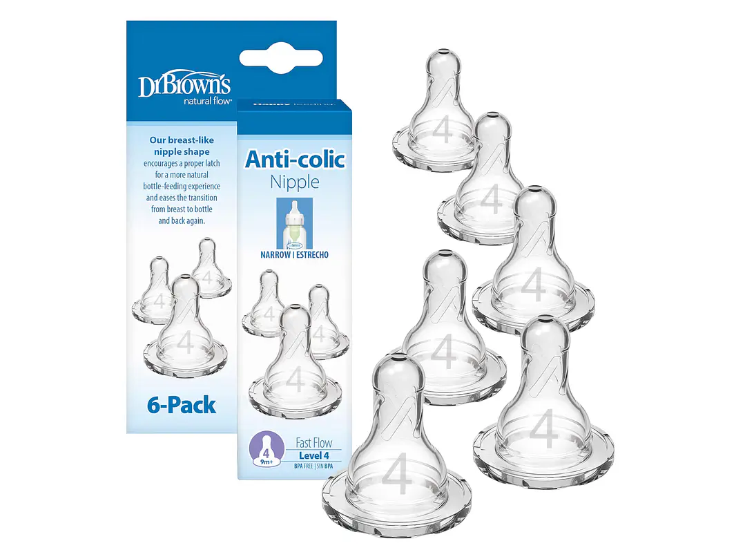  Dr. Brown's Tetinas Originales, Nivel 4 (9m+), 6 Unidades | 1