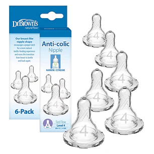  Dr. Brown's Tetinas Originales, Nivel 4 (9m+), 6 Unidades |