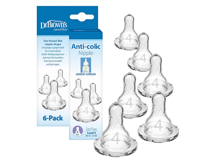  Dr. Brown's Tetinas Originales, Nivel 4 (9m+), 6 Unidades | 1