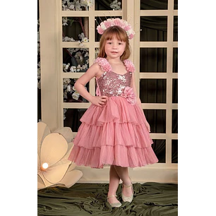 Vestido Valentina Rosa