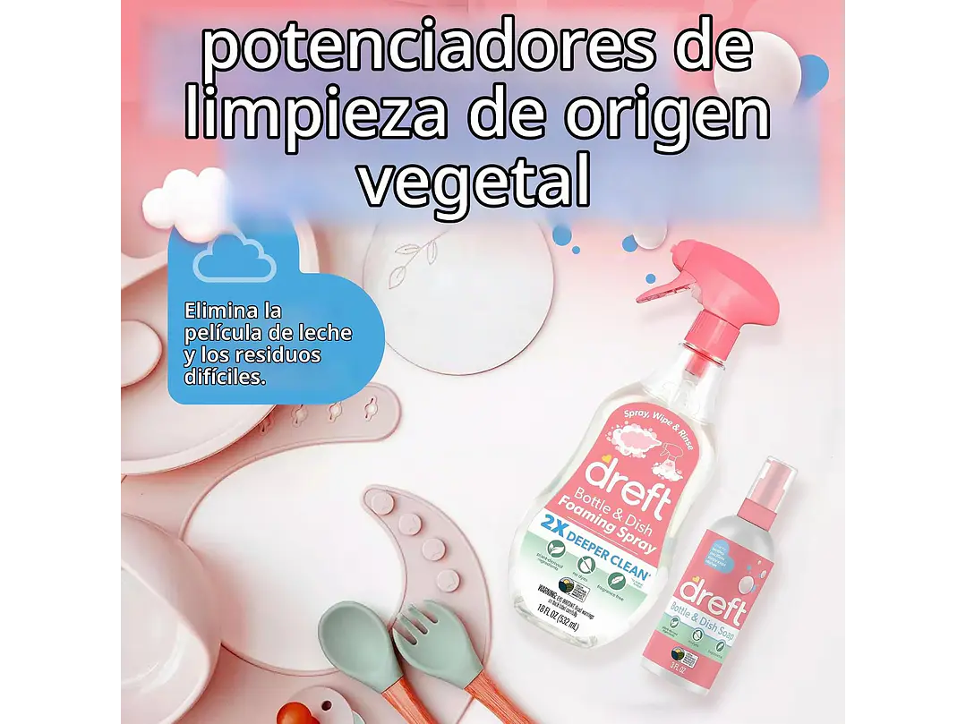 Dreft Espray Espumoso Para Limpiar Biberones Y Platos  21 Onzas 5