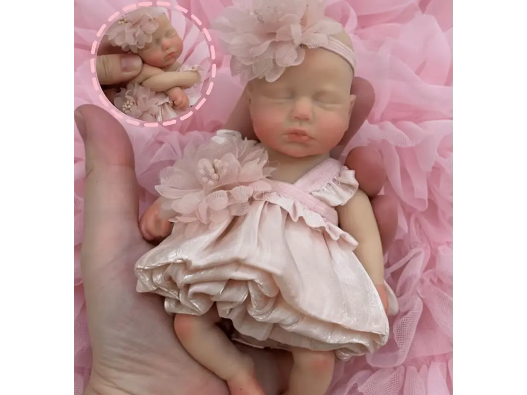  Muñeca de bebé Reborn de silicona de 16Cm suave al tacto 2
