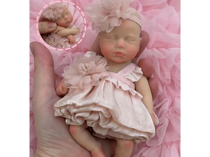  Muñeca de bebé Reborn de silicona de 16Cm suave al tacto 2