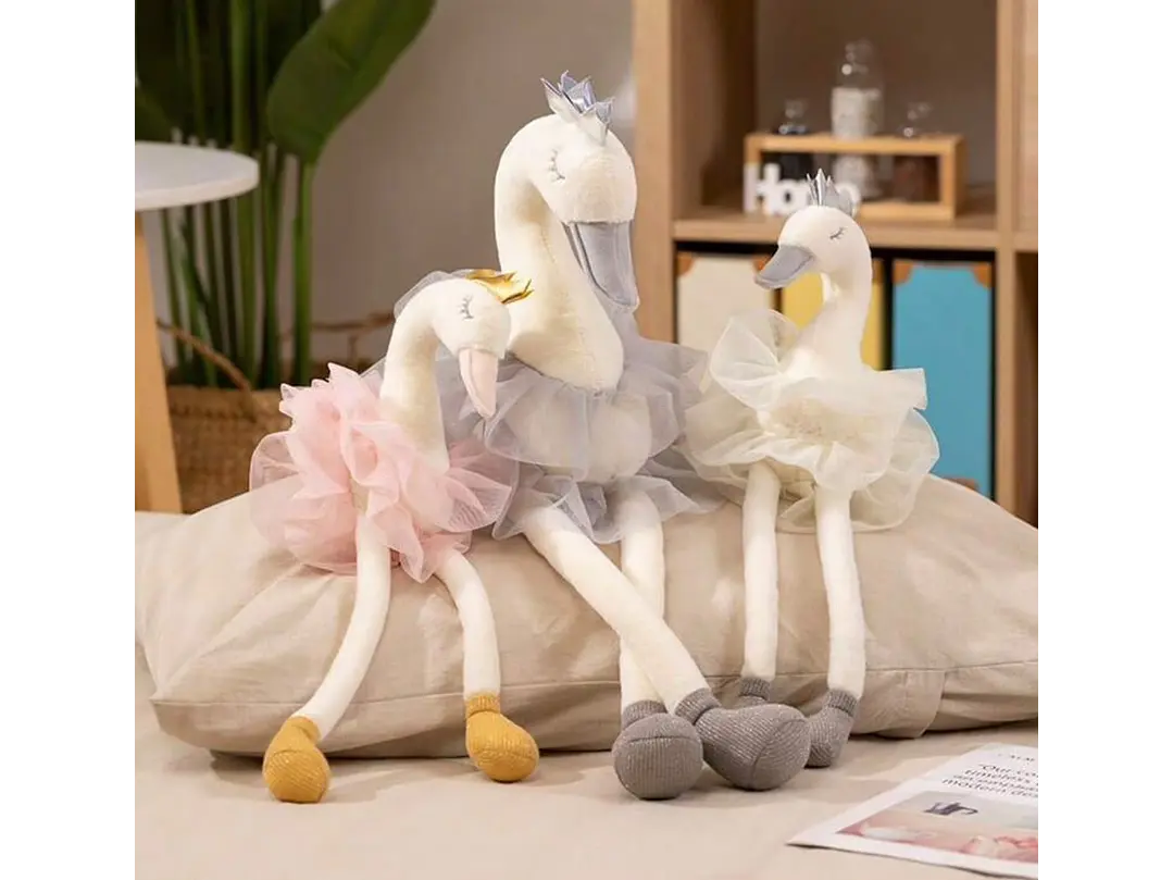 Muñeco De Apego Cisne Rosa  1