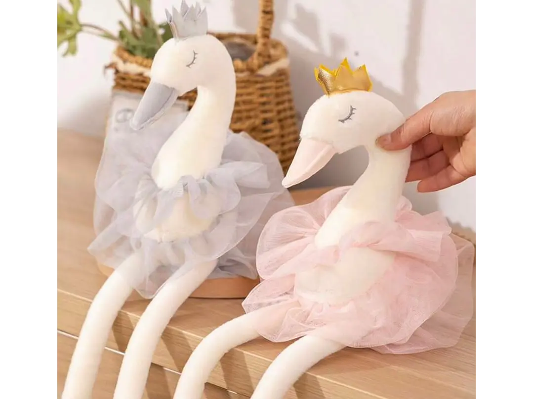 Muñeco De Apego Cisne Rosa  2