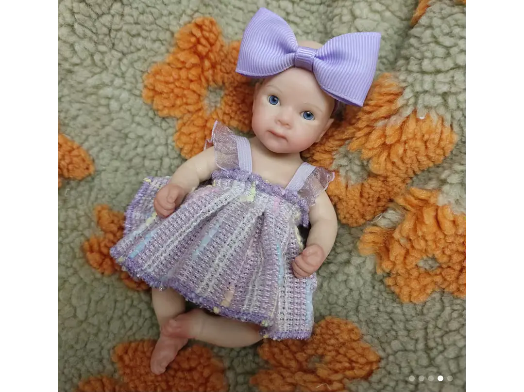 Muñeca de bebé Reborn de silicona de 16Cm suave al tacto 2