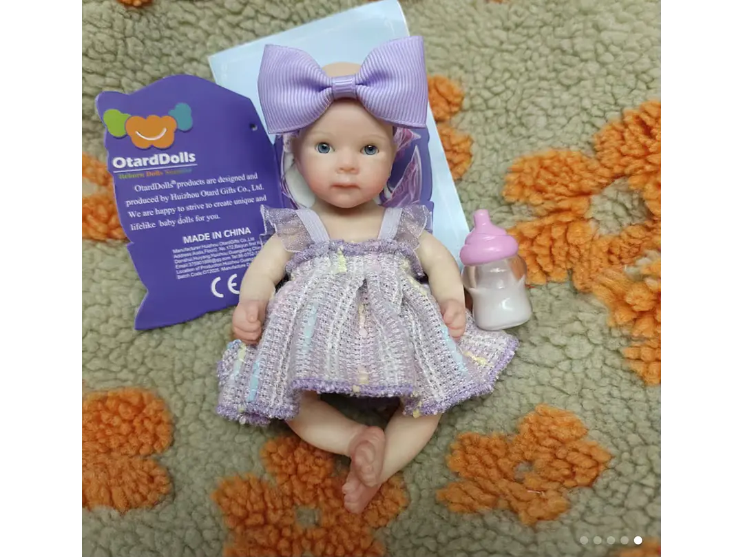 Muñeca de bebé Reborn de silicona de 16Cm suave al tacto 5