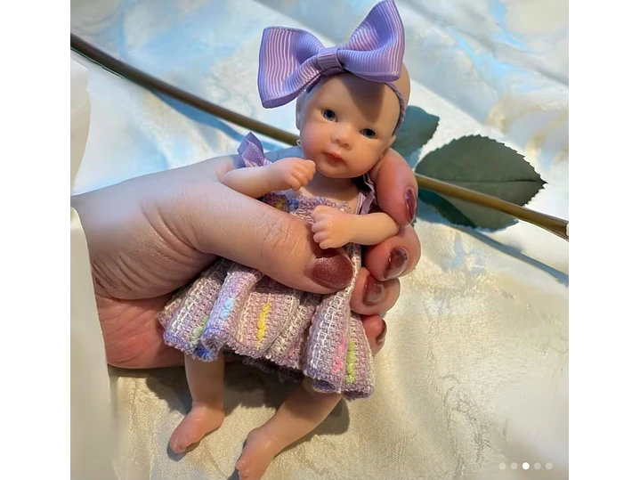 Muñeca de bebé Reborn de silicona de 16Cm suave al tacto 3