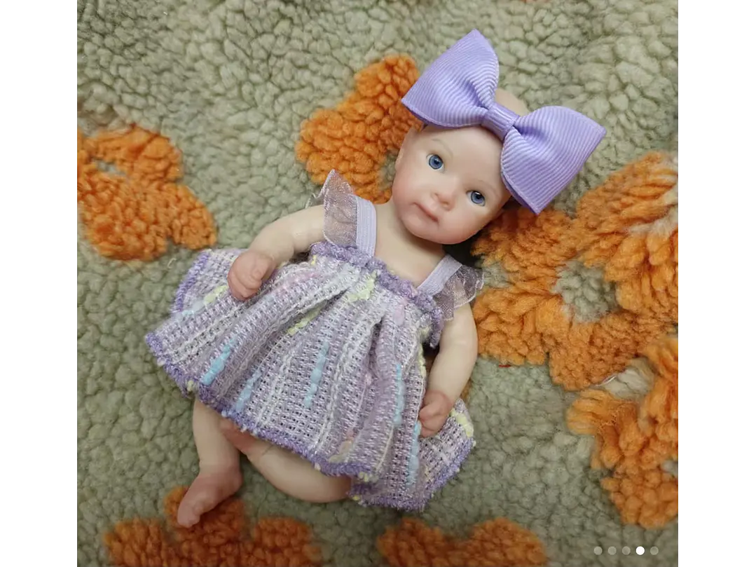 Muñeca de bebé Reborn de silicona de 16Cm suave al tacto 4