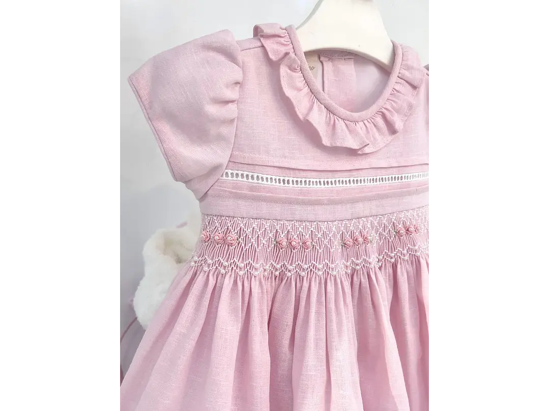 Vestido Nido De Abeja Lina 4