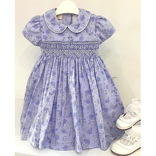 Vestido Nido De Abeja Estampado