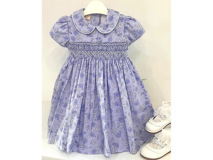 Vestido Nido De Abeja Estampado 1