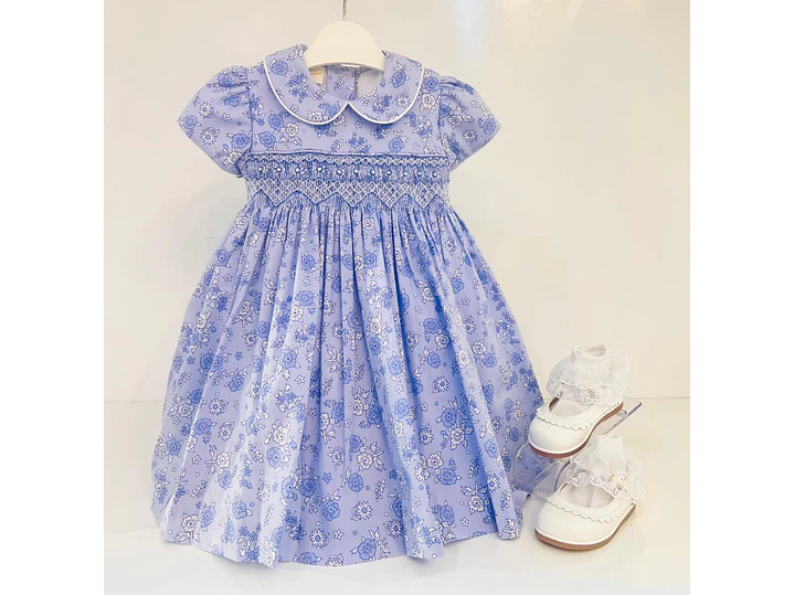 Vestido Nido De Abeja Estampado 4