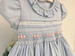 Vestido Nido Abeja Celeste - Miniatura 3