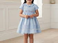 Vestido Nido Abeja Celeste - Miniatura 2