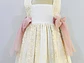 Vestido Romantico Español Fiorella Tull Rosa Palo - Miniatura 4
