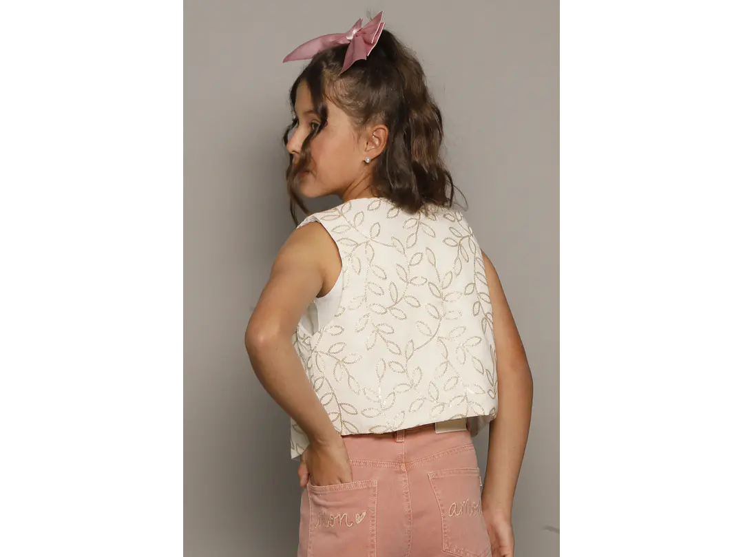 Chaleco + Top Beige  2