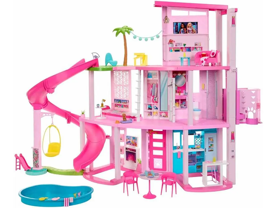  Barbie Juego de casa de muñecas Dreamhouse y 6