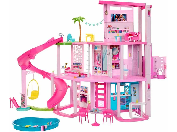  Barbie Juego de casa de muñecas Dreamhouse y 6