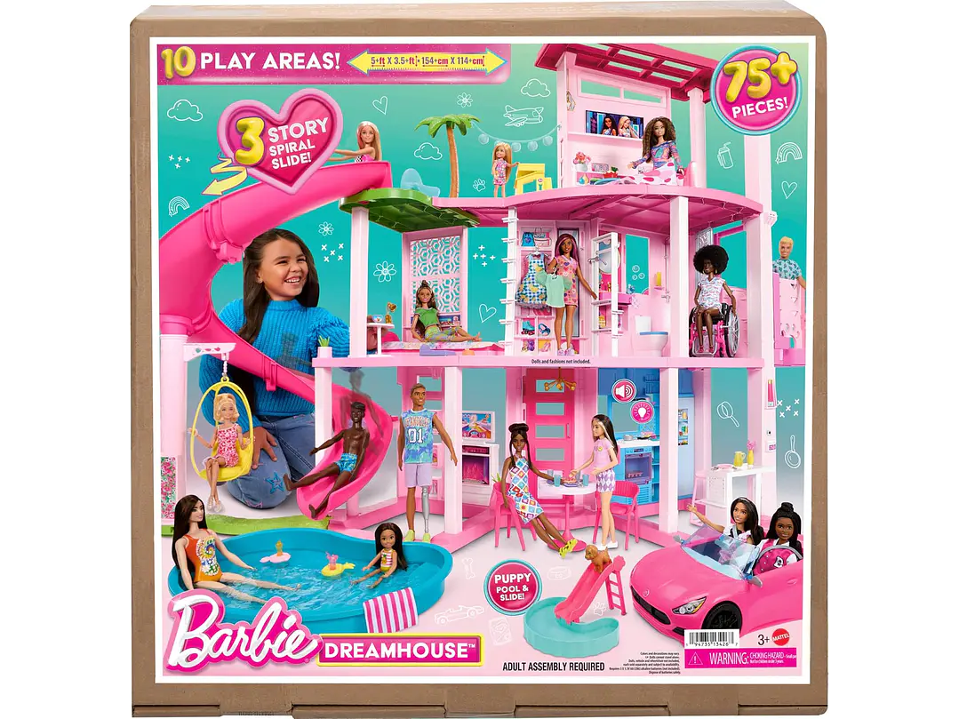  Barbie Juego de casa de muñecas Dreamhouse y 7