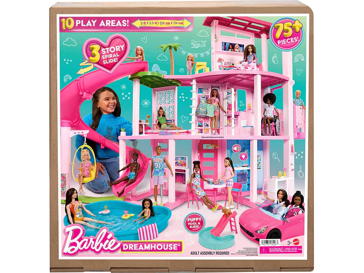  Barbie Juego de casa de muñecas Dreamhouse y 7