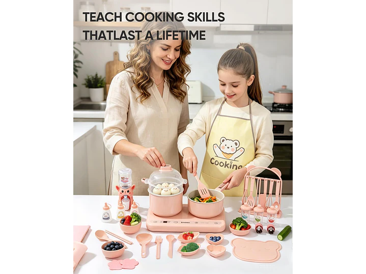  Juego de cocina real con quemador dual de 110 V,  5