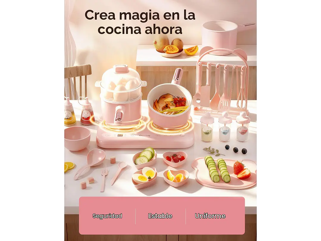  Juego de cocina real con quemador dual de 110 V,  2