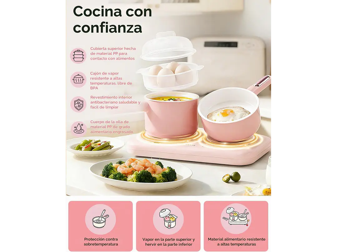  Juego de cocina real con quemador dual de 110 V,  6