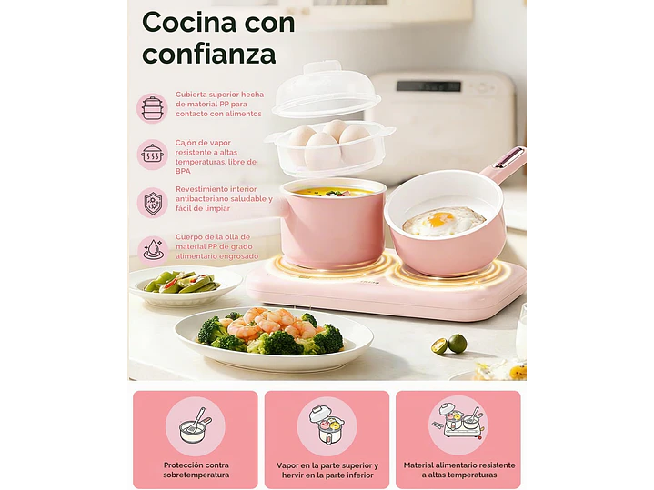  Juego de cocina real con quemador dual de 110 V,  6