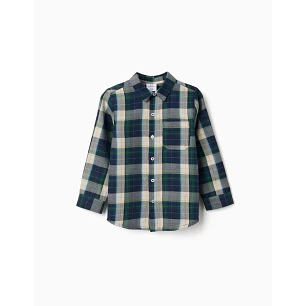 Camisa De Manga Larga A Cuadros Zippy